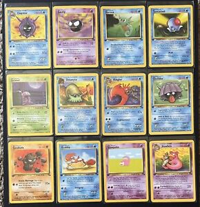 Lot of 12 Vintage Pokémon Cards Fossil Series 1st Edition