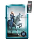 Zippo 86653 Anne Stokes Collection Woman on Unicorn Lighter + FLINT PACK