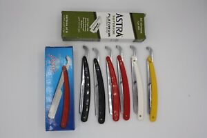 6x SEDEF CUT THROAT STRAIGHT RAZOR SHAVETTE USTURA BARBER USE WITH ASTRA BLADES
