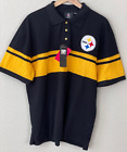 NWT Foco NFL PITTSBURG STEELERS Stripe Polo Shirt Men's Size XL