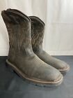 Wolverine W10704 Mens Brown Leather Mid Calf Square Toe Western Boot Size 12M