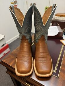 Tony Lama Avett Blue Leather Boots Size 12D Size 12 D WIDTH