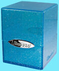 ULTRA PRO GLITTER BLUE SATIN CUBE DECK BOX Card Compartment Storage Case mtg