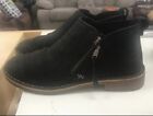 UGG Clementine Side Zip Ankle Boots Shoes Black Leather Booties Womens 6.5M