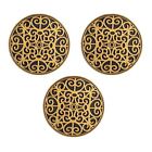 Garden Stone,Recycled Rubber Stepping Stones, Set of 3 - Golden Medallion