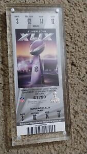 2015 Super Bowl XLIX Ticket - PSA 6 - Pats 28 Sea 24 - Brady MVP - Silver Var