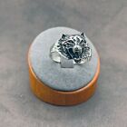 925 Sterling Silver 3D Wolf Head Men's Ring. A+ Craftsmanship. Wild Wolf Ring.