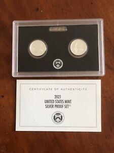 2021 S Silver Quarter Proofs - Tuskegee & Crossin 2 Pcs - With Proof COA- No Box