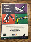 MEXICANA AIRLINES magazine Ad page -AC aircraft and dancers/Hollywood sign