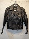 Vintage Open Road Jacket Mens 36 Black Leather Motorcycle Cafe Racer Thinsulate