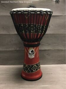 Toca Percussion Djembe Drum Red and Black Musical Instrument