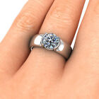 Certified IGI GIA Lab Created 1 Carat Diamond Wedding Ring 950 Platinum Sizable