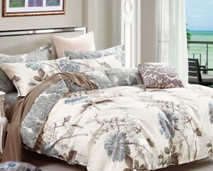 Daisy Silhouette 100% cotton bedding set: 2pc/3pc/5pc duvet cover set all sizes