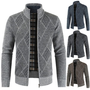 Warm Coat Coat Men's Coat Cardigan Long Sleeve Knitwear Coat Fashion Casual