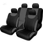 For Hyundai New Flat Cloth Black and Grey Front and Rear Car Seat Covers Set (For: 2021 Hyundai Elantra)