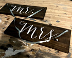 Handmade Mr. & Mrs. Wooden Chair Back Wedding Signs