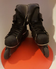 AS-IS BAUER H1 Off Ice Hockey Inline Roller Blades Skates Black - Pre-owned