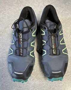 Salomon Speedcross 4 Women's Trail Running Shoes Quicklace Blue Green USA 7.5