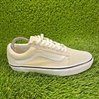 Vans Old Skool Mens Size 8.5 Beige White Athletic Casual Shoes Sneakers 751505