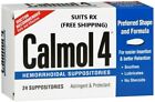 Calmol 4 Hemorrhoidal Suppositories 24 Each NEW