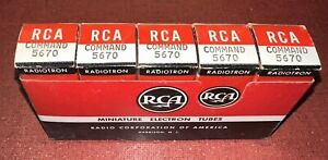 RCA Command 5670 Lot Of 5 Untested Tubes NOS