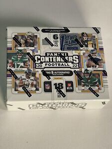2022 Panini Contenders Football Hobby Box FOTL 1st Off The Line Sealed - 5 Autos
