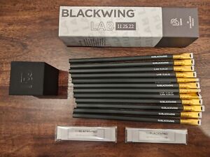 Blackwing Lab 11.25.22 set of 12 limited edition pencils 20 soft erasers NEW