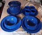 GSI Sierra Speckled Enamel Cook Set for Four with Bowls, Plates, Cups & Pot