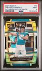 TREVOR LAWRENCE 2021 PANINI SELECT ROOKIE RC DIE CUT GREEN YELLOW PRIZM PSA 9