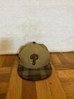 Philadelphia Phillies New Era 59FIFTY Brown Plaid Brim Fitted Hat 7 3/8