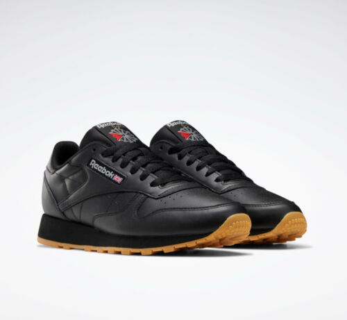 Reebok Classic Leather Black Gum Men Shoes Fashion Sneakers New