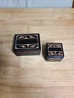VTG LOT 2 WOODEN  TRINKET JEWELRY SMALL WOOD BOX With LIDS