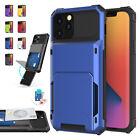 For iPhone 15 Pro Max 14 13 12 11 XS X 4 Credit Card ID Holder Wallet Phone Case