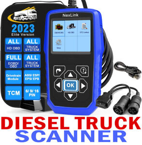 Diesel Truck Diagnostic Scanner OBD EOBD HDOBD DPF ABS EPS Code Reader Scan Tool (For: More than one vehicle)