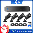 Hiseeu 5MP AHD Surveillance System Audio Video CCTV Security Camera 4CH DVR IPC