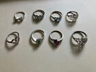 Lot Of 8 -  Various Sizes Women’s Rings - Costume Jewelry