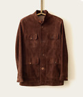 Brown Field Leather Jacket Men Pure Suede Custom Made Size S M L XXL 3XL