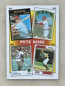 1986 Topps #4 The Pete Rose Years 1971 - 1974 Cincinnati Reds Hit King Free Ship