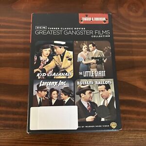 4 GANGSTER Movies KID GALAHAD BULLETS or BALLOTS LARCENY INC The LITTLE GIANT