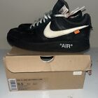 Size 9.5 - USED Nike Air Force 1 Low x OFF-WHITE Black 2018 Virgil Abloh *RARE*