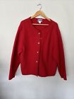 Pendleton Vintage Red Button 100% Virgin Wool Cardigan Plus Size 2X Sweater