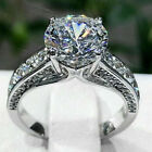 3 Carat Round Cut VVS1 Moissanite Engagement Wedding Ring 14K White Gold Plated
