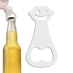 Flat Bottle Opener Smile Face Beer Bottle Opener Easy To Use Portable Opener
