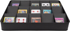 Enamelware Card Sorting Tray 15-Slot; Large Black Metal Card Tray Organizer for