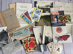 Authentic Vintage Ephemera Paper Lot Postcards Mixed Media