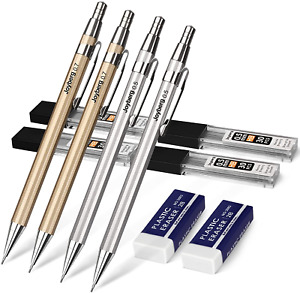 Art Mechanical Pencils Set Metal Drafting Sketching Drawing Pencil Artist Tools