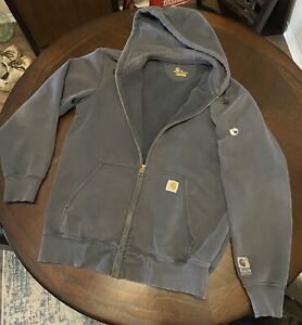 Carhartt Sweat Jacket Medium Original Fit Blue Full Zip