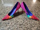 Jeffrey Campbell High Heel Pointed Toe Pump 3.25 Heel Vibrant Multicolor Size 9
