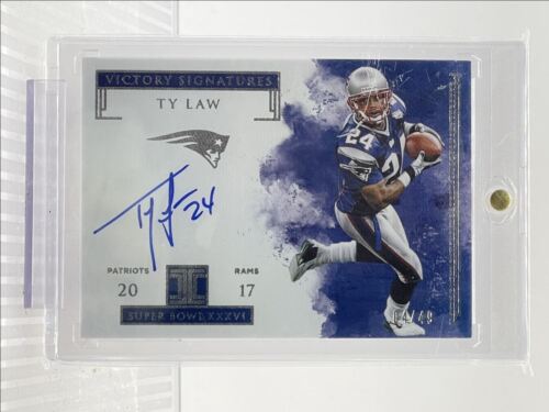 TY LAW 2019 IMPECCABLE VICTORY FOOTBALL AUTOGRAPH AUTO /49 Q0924