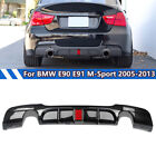 For 2005-13 BMW E90 E91 325i 328i M Sport F1 Style Rear Diffuser Lip Carbon Look